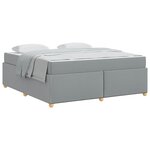 vidaXL Cadre de lit avec matelas Gris clair 180 x 200 cm tissu