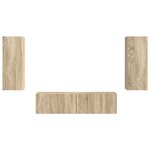 vidaXL Ensemble meuble TV 2 Pièces Chêne Sonoma Bois d'ingénierie