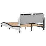 vidaXL Cadre de lit avec LED sans matelas blanc et noir 120x200 cm