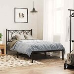 vidaXL Tête de lit de remplacement métal noir 107 cm