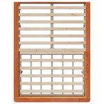 vidaXL Cadre de lit Marron cire 135 x 190 cm Pin massif et pin massif