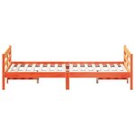 vidaXL Cadre de lit sans matelas cire marron 120x200cm bois pin massif