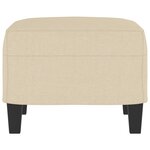 vidaXL Repose-pied Crème 60x50x41 cm Tissu