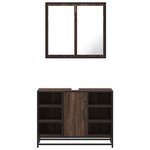 vidaXL Ensemble de meubles de salle de bain 2 Pièces Chêne marron