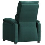 vidaXL Fauteuil inclinable électrique Vert foncé Tissu