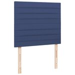 vidaXL Sommier à lattes de lit matelas et LED bleu 120x190 cm tissu