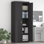 vidaXL Armoire de rangement 2 Pièces Noir 80 x 40 x 200 cm Acier