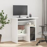 vidaXL Bureau Blanc 80x45x74 cm Bois d’ingénierie