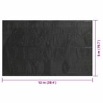 vidaXL Couverture de piscine rectangulaire 1200x600 cm PE Noir