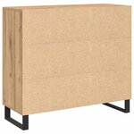 vidaXL Buffet chêne artisanal 90 x 34 x 80 cm Bois d'ingénierie