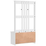 vidaXL Portemanteau SANDNES blanc 87x40x159 5 cm bois massif pin