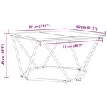 vidaXL Table basse en vieux bois 80x80x45 cm en bois composite