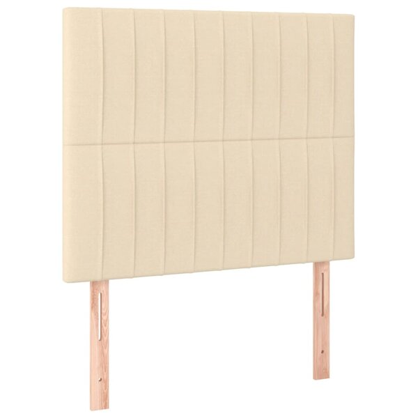 vidaXL Tête de lit Crème 80x5x118/128 cm Tissu