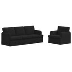 vidaXL Canapé 2 Pièces Noir 144 x 80 x 85 cm tissu
