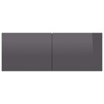 vidaXL Meubles TV 3 Pièces Gris brillant Aggloméré