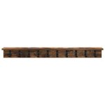 vidaXL Porte-manteau mural Chêne fumé 100 x 10.5 x 10.5 cm