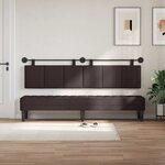 vidaXL Tête de lit suspendue Marron foncé Tissu