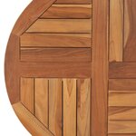 vidaXL Dessus de table Bois de teck solide Rond 2 5 cm 70 cm