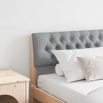 vidaXL Tête de lit capitonnée Gris clair 200 cm Pin massif
