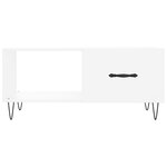vidaXL Table basse blanc 90x50x40 cm bois d'ingénierie
