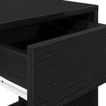 vidaXL Tables de chevet avec tiroir 2 Pièces chêne noir 35x34x66 5 cm