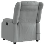 vidaXL Fauteuil inclinable de massage gris clair tissu
