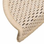 vidaXL Tapis d'escalier autocollants aspect sisal 15 Pièces 56x17x3 cm