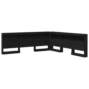 vidaXL Tête de lit de rangement Chêne noir 200 cm Bois d'ingénierie