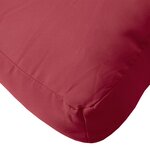 vidaXL Coussin de palette rouge bordeaux 60x40x12 cm tissu