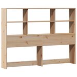 vidaXL Lit bibliothèque sans matelas 120x190 cm bois de pin massif