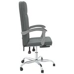vidaXL Fauteuil inclinable de bureau Gris foncé Tissu