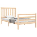 vidaXL Cadre de lit sans matelas 100x200 cm bois massif