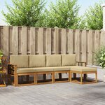vidaXL Ensemble de canapés d'extérieur 5 Pièces Naturel et Beige