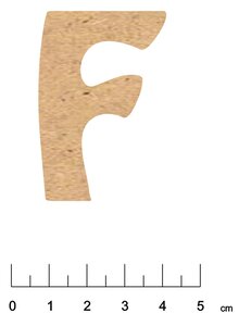 Alphabet en bois MDF adhésif 5 cm Lettre F