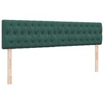 vidaXL Cadre de lit ottoman avec matelas vert foncé 160x200 cm velours