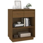 vidaXL Armoire console Marron miel 60x34x75 cm Bois de pin solide