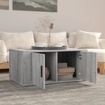 vidaXL Table basse Sonoma gris 80x50x36 cm Bois d'ingénierie