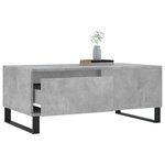 vidaXL Table basse Gris béton 90x50x36 5 cm Bois d'ingénierie