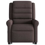 vidaXL Fauteuil inclinable de massage Marron foncé Tissu