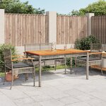 vidaXL Ensemble à manger de jardin 5 Pièces coussins gris résine tressée