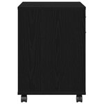 Cabinet roulant vidaXL en chêne noir 45x38x54 cm en bois d'ingénierie