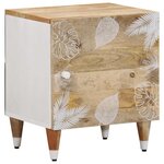 vidaXL Tables de chevet 2 Pièces 40x33 5x46 cm Bois de manguier solide