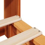 vidaXL Lit bibliothèque sans matelas cire marron 100x200cm bois massif