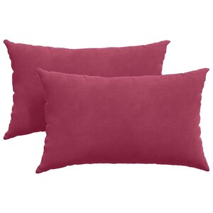 vidaXL Coussins de canapé 2 Pièces Rouge bordeaux 50 x 30 cm
