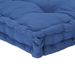 vidaXL Coussin de plancher de palette Coton 120x80x10 cm Bleu clair