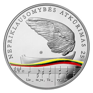 Pièce de monnaie 20 euro Lituanie 2015 argent BE - Restauration de l'indépendance lituanienne