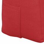 vidaXL Coussin de Dos Rouge 200 x 24 x 50 cm tissu