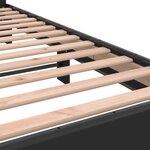 vidaXL Cadre de lit noir 160x200 cm bois d'ingénierie et métal