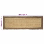 vidaXL Tapis de surface Gris 80 x 250 cm Jute