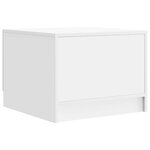 vidaXL Table basse avec tiroir Blanc 49 x 50 x 37 cm Bois d'ingénierie